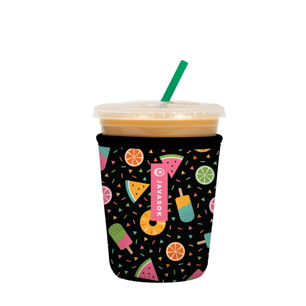 Reusable Cup Sleeve, Summer Sweets, Neoprene Construction for Coffee Cups, Daily Commutes and Dry Hands, 2 Size Options image 2
