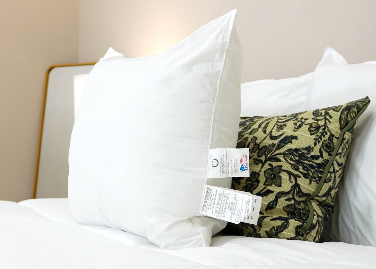 Bed Pillow, Eco Smart Down Alternative Made in USA, Breathable Construction for Sleeping, Reading and Bedroom Comfort, 3 Size Options image 2