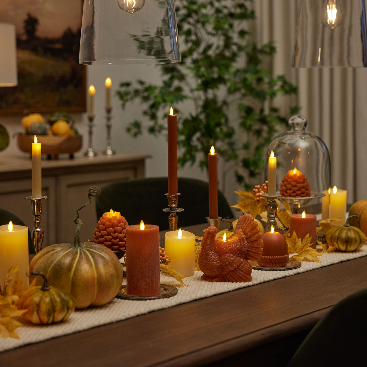 Flameless Candle, Adobe Turkey for Mantels, Entryways and Holiday Displays, Designed for Everyday Home Use image 2