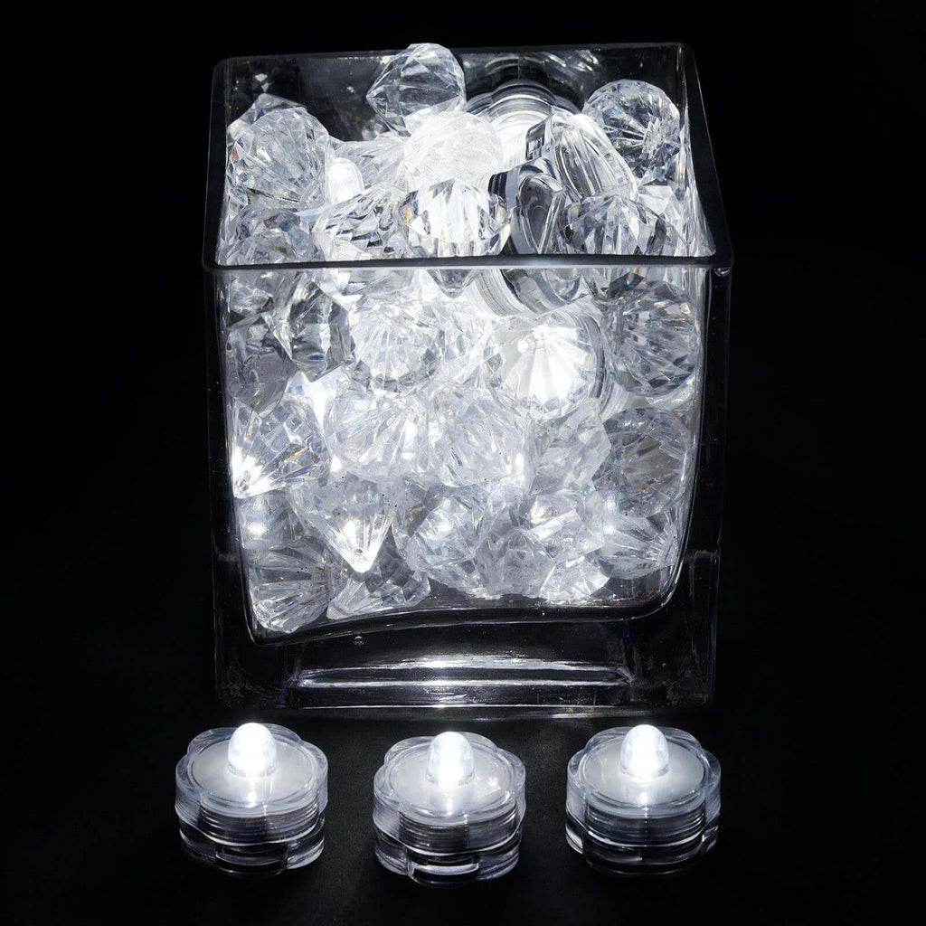 Decorative Vase, 12 Pack Waterproof Flower Shaped Design White for Tabletop Arrangements and Home Decor image 2