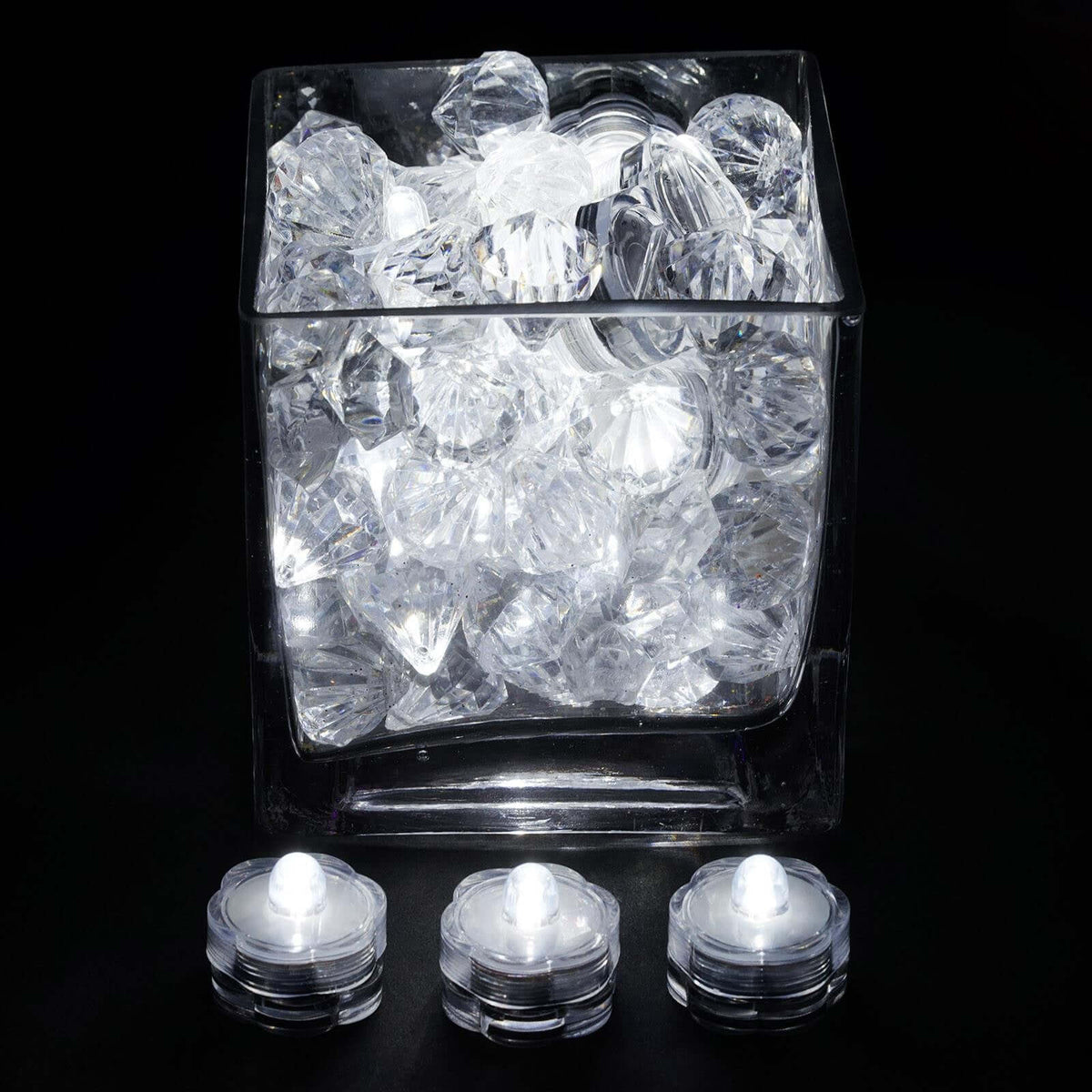 Decorative Vase, 12 Pack Waterproof Flower Shaped Design White for Tabletop Arrangements and Home Decor image 2