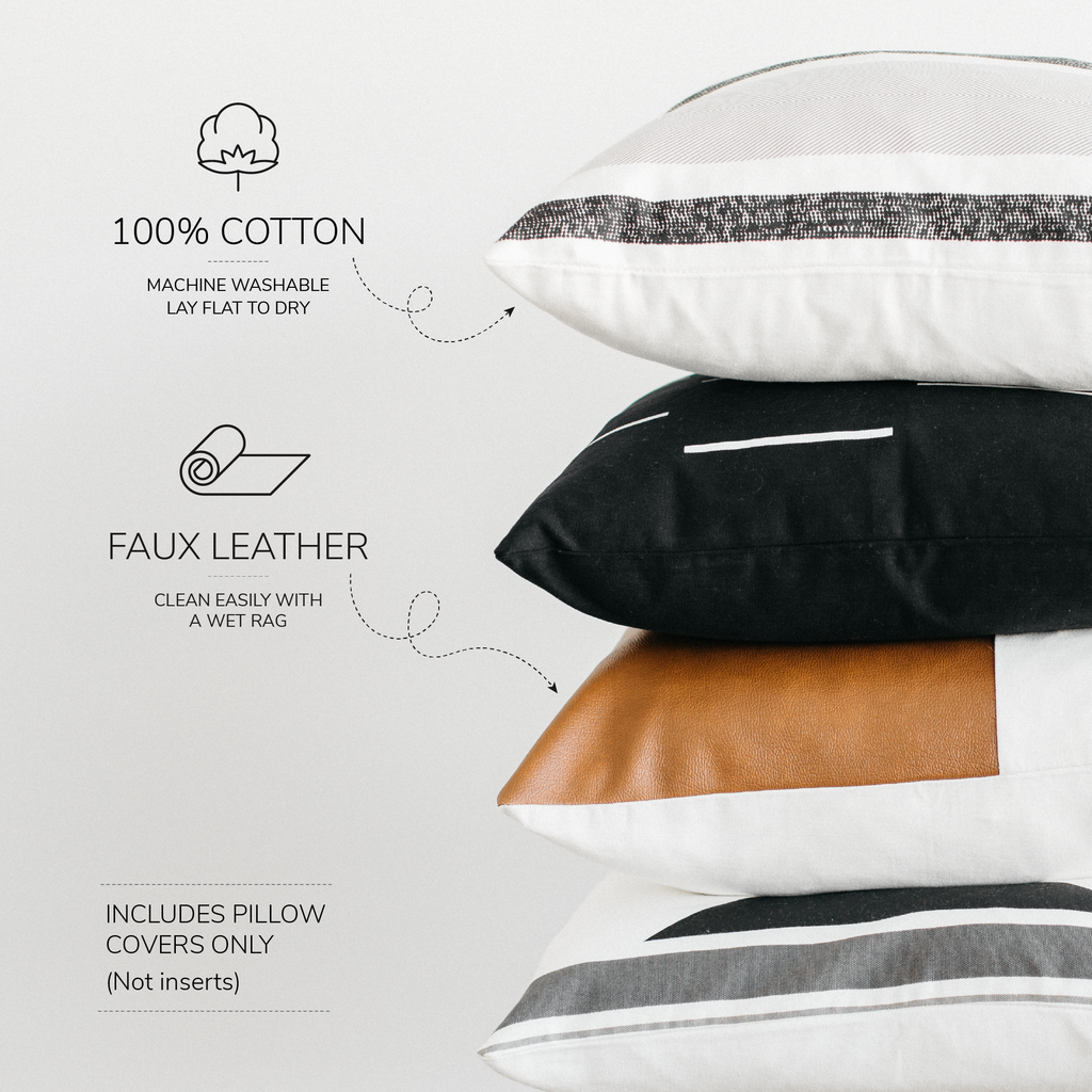Decorative Pillow Cover Set, Zulu 4 Pack 18" 20" 22", Machine-Washable Care for Bedroom Styling and Living Room Decor image 2