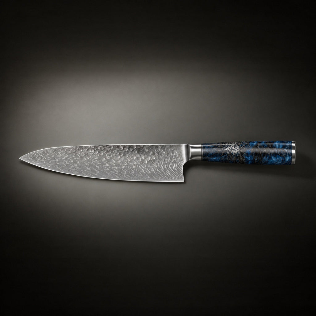 Chef Knife, Japanese Style Hammered Chef’s 7.9 inch 20 for Chopping, Slicing and Everyday Meal Prep image 2