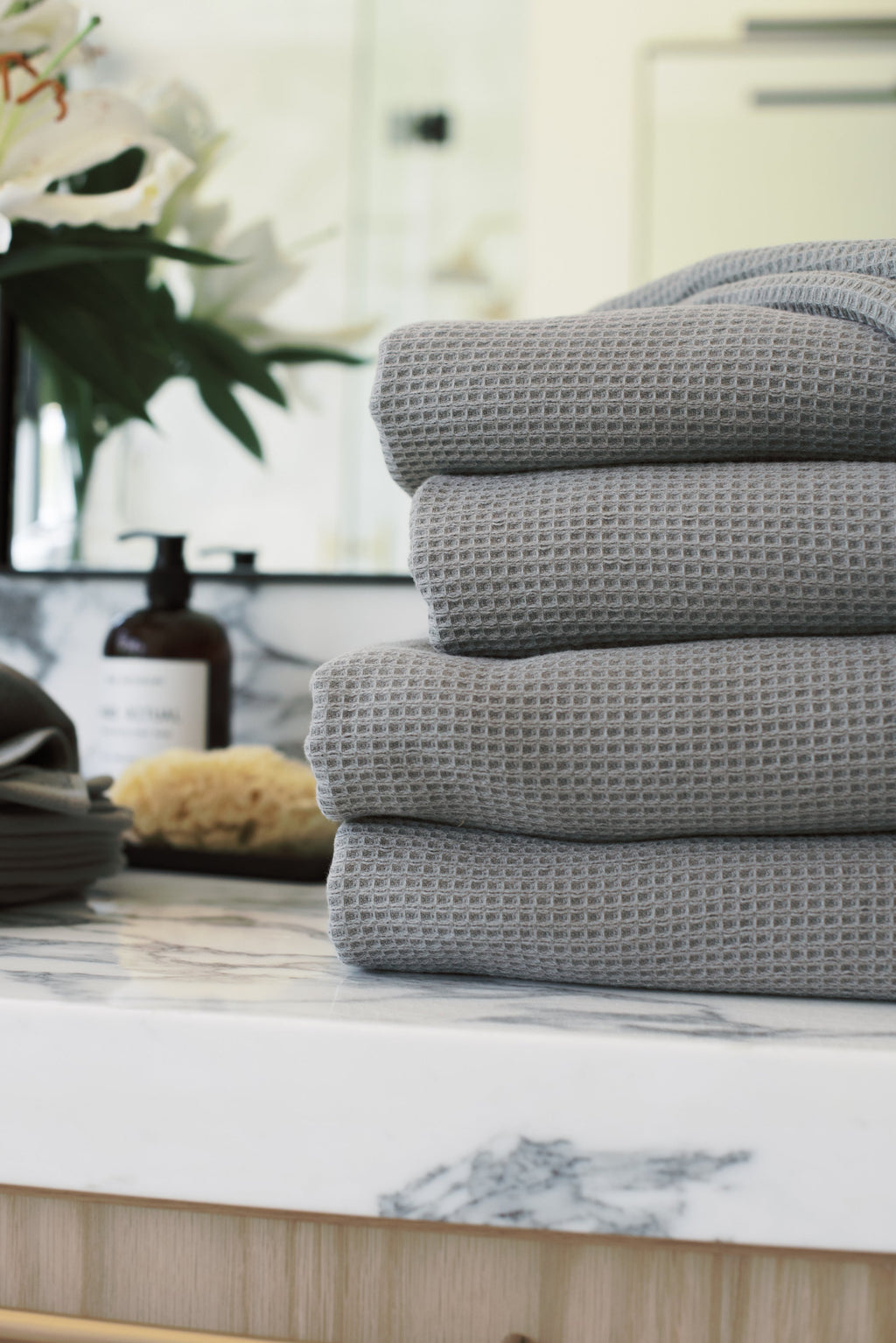 Bath Towel Set, Waffle for Home Bathrooms and Everyday Care, 5 Color Options, Designed for Daily Bathroom Routines and Guest Baths image 2