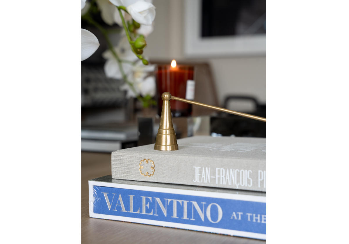 Candle Holder, ANTIQUE BRASS SNUFFER for Dining Tables, Candle Arrangements and Home Decor, 2 MATERIAL Options image 2