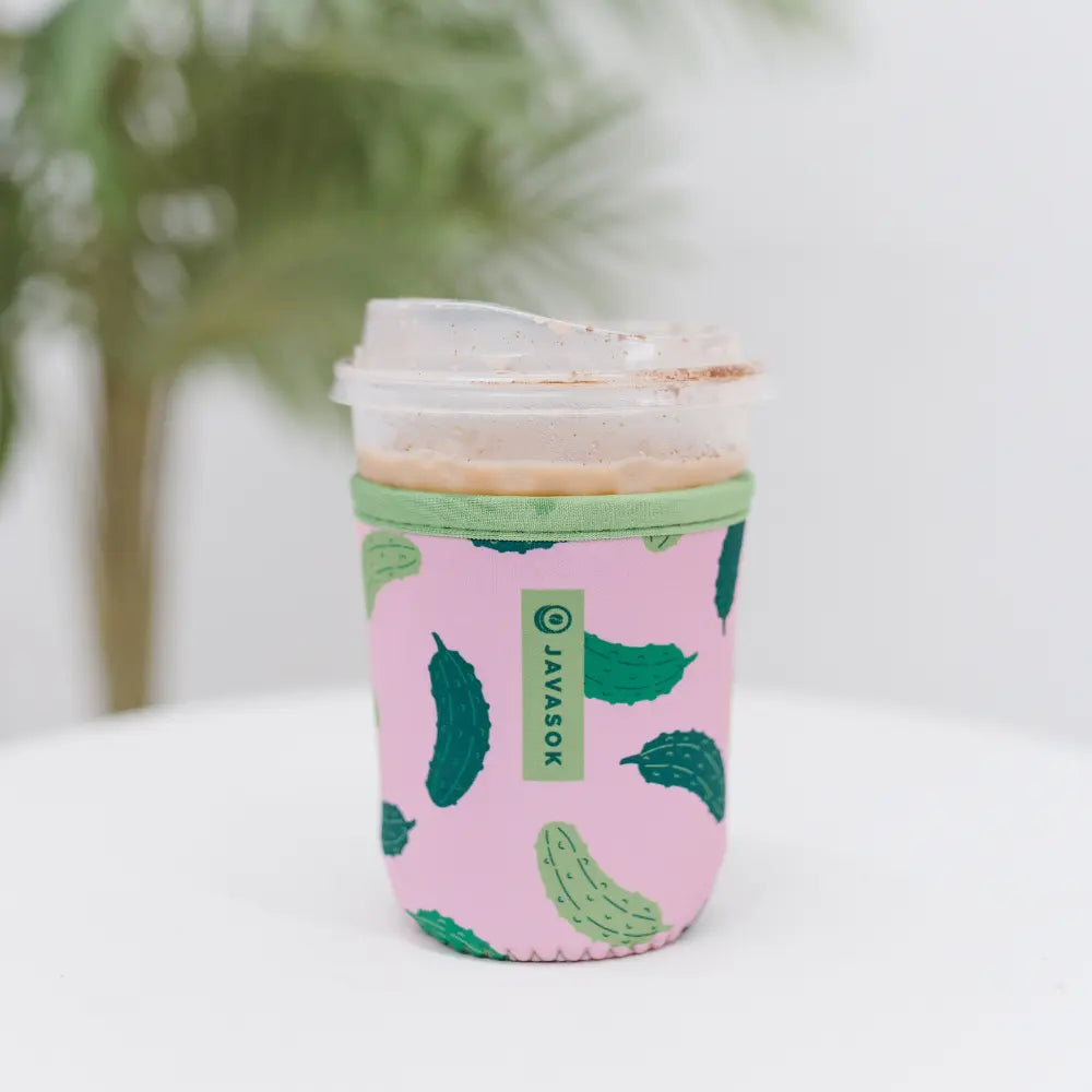 Reusable Cup Sleeve, Pickle Me Pink, Neoprene Construction for Coffee Cups, Daily Commutes and Dry Hands, 3 Size Options image 2