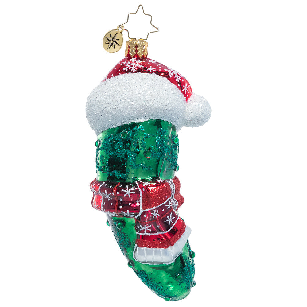 Seasonal Home Decor, Chilly Christmas Pickle for Mantels, Tables and Seasonal Decorating, Designed for Everyday Home Use image 2