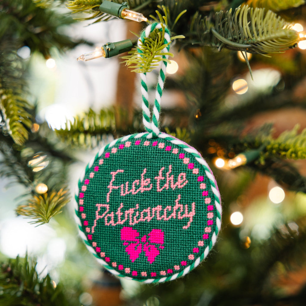 Seasonal Home Decor, Needlepoint Ornament Patriarchy for Holiday Displays, Shelves and Festive Rooms image 2