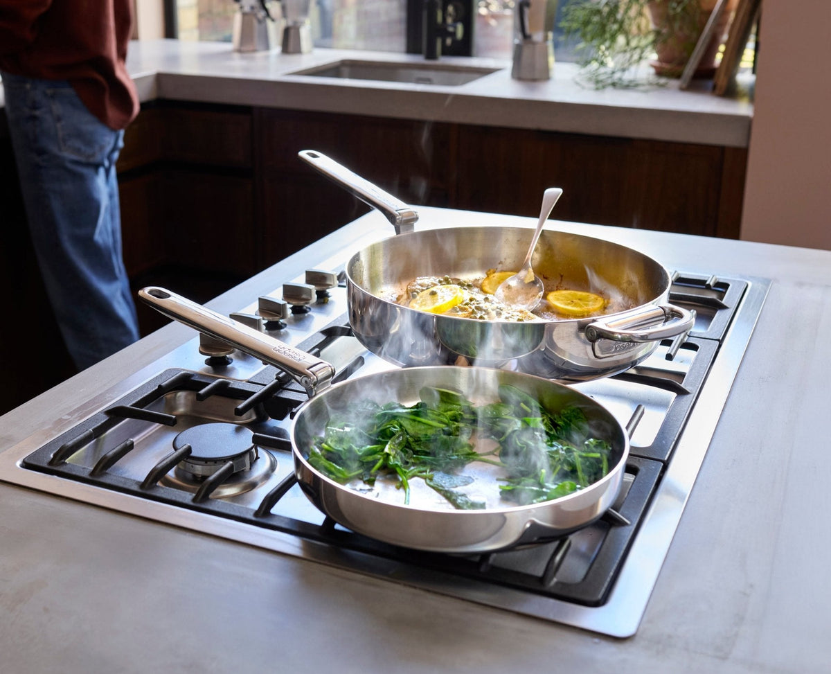 Fry Pan, Space Steel Folding Handle 9.5" Frying for Searing, Sautéing and Everyday Meal Prep image 2