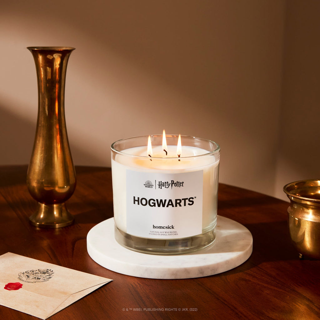 Decorative Candle, Harry Potter Hogwarts 3 Wick for Entryways, Mantels and Everyday Home Ambience image 2