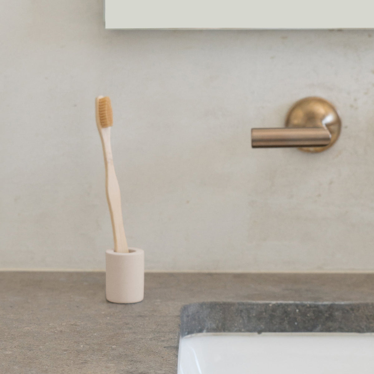 Bathroom Accessory, Small Toothbrush Holder for Vanity Organization and Everyday Bathroom Use, 2 Color Options image 2