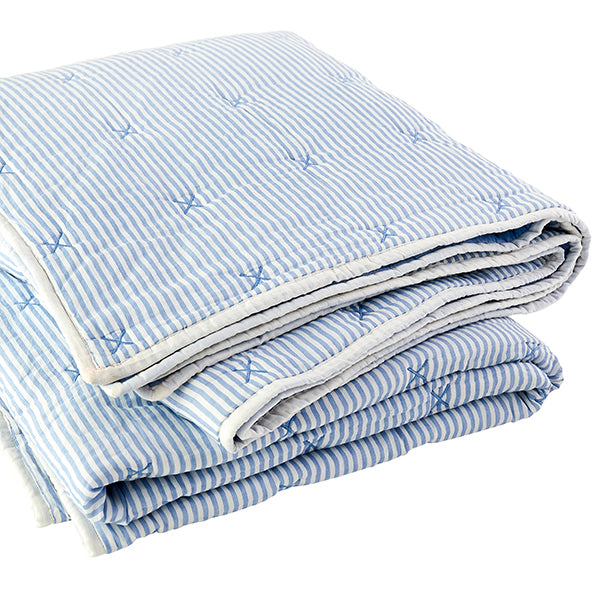 Bed Quilt, Classic Stripe for Guest Beds and Layered Bedroom Styling, 2 Size Options, Designed for Bedroom Layering and Everyday Bedding image 2