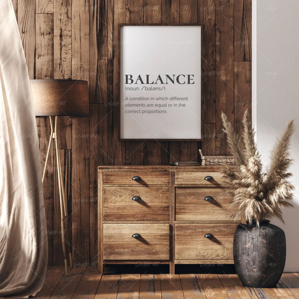 Wall Art Print, Balance text (Smard X ) for Gallery Walls and Modern Room Decor, 4 Size Options image 2