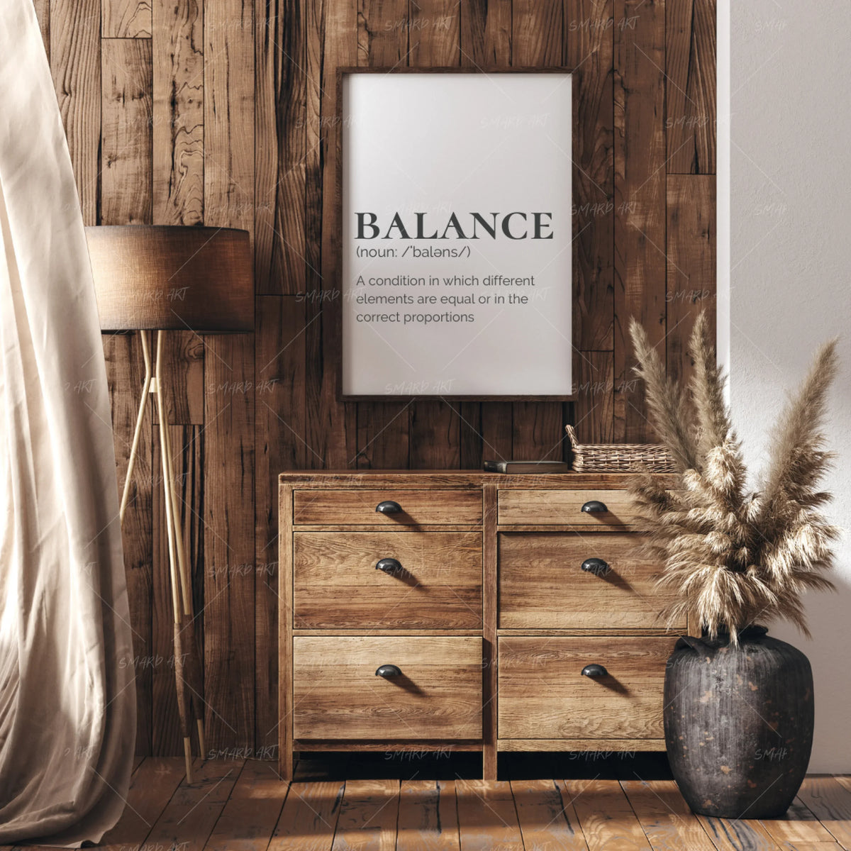 Wall Art Print, Balance text (Smard X ) for Gallery Walls and Modern Room Decor, 4 Size Options image 2