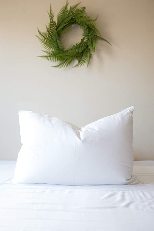 Bed Pillow, 75 25 Duck Feather Down, Machine-Washable Care, Hypoallergenic Comfort for Sleeping, Reading and Bedroom Comfort, 3 Size Options image 2