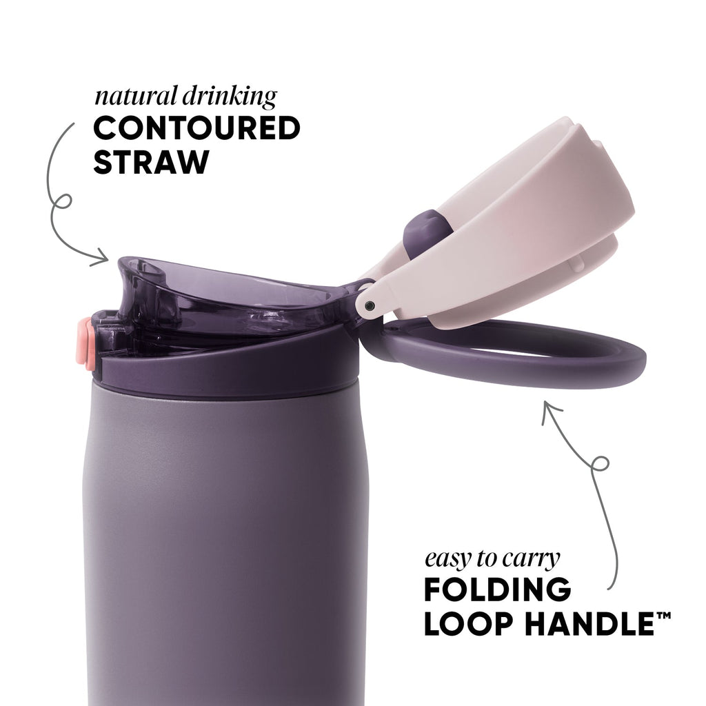 Reusable Drink Bottle, Mesa Loop with Covered Straw, Stainless Steel Construction for Work, Travel and Everyday Hydration image 2