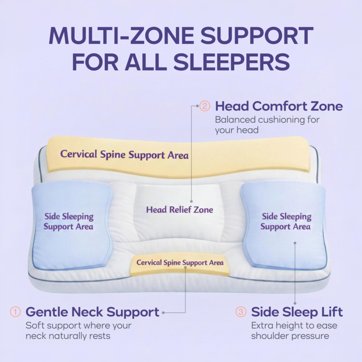 Bed Pillow, Adapt for Sleeping, Reading and Bedroom Comfort, Designed for Everyday Sleep and Guest Room Bedding image 2