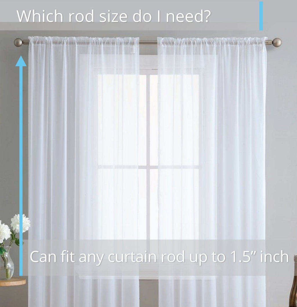 Window Curtain, Lucento Sheer Voile Rod Pocket Panels for Windows, Room Styling and Everyday Privacy, 11 Sizes and 16 Colors image 2
