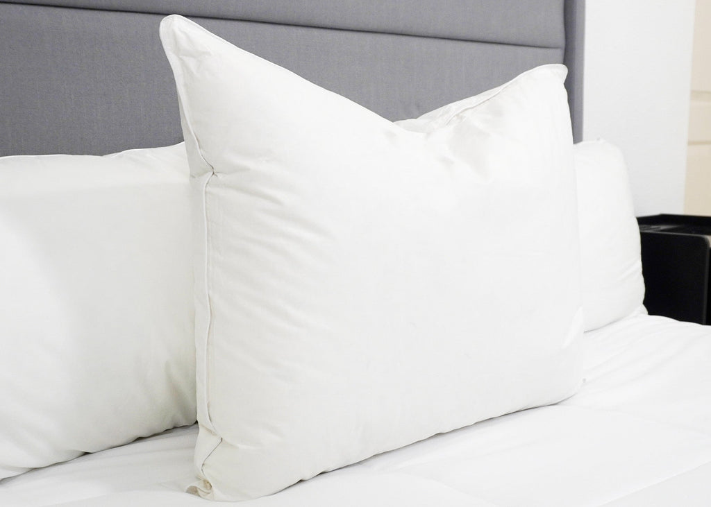 Bed Pillow, White Goose Down 50% Feather 50% Down for Sleeping, Reading and Bedroom Comfort, 3 Size Options image 2