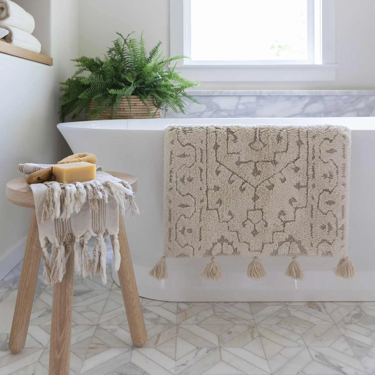 Bath Mat, Comfy Arden for Bathroom Floors, Shower Exits and Everyday Bath Routines, 6 Sizes and 4 Colors image 2