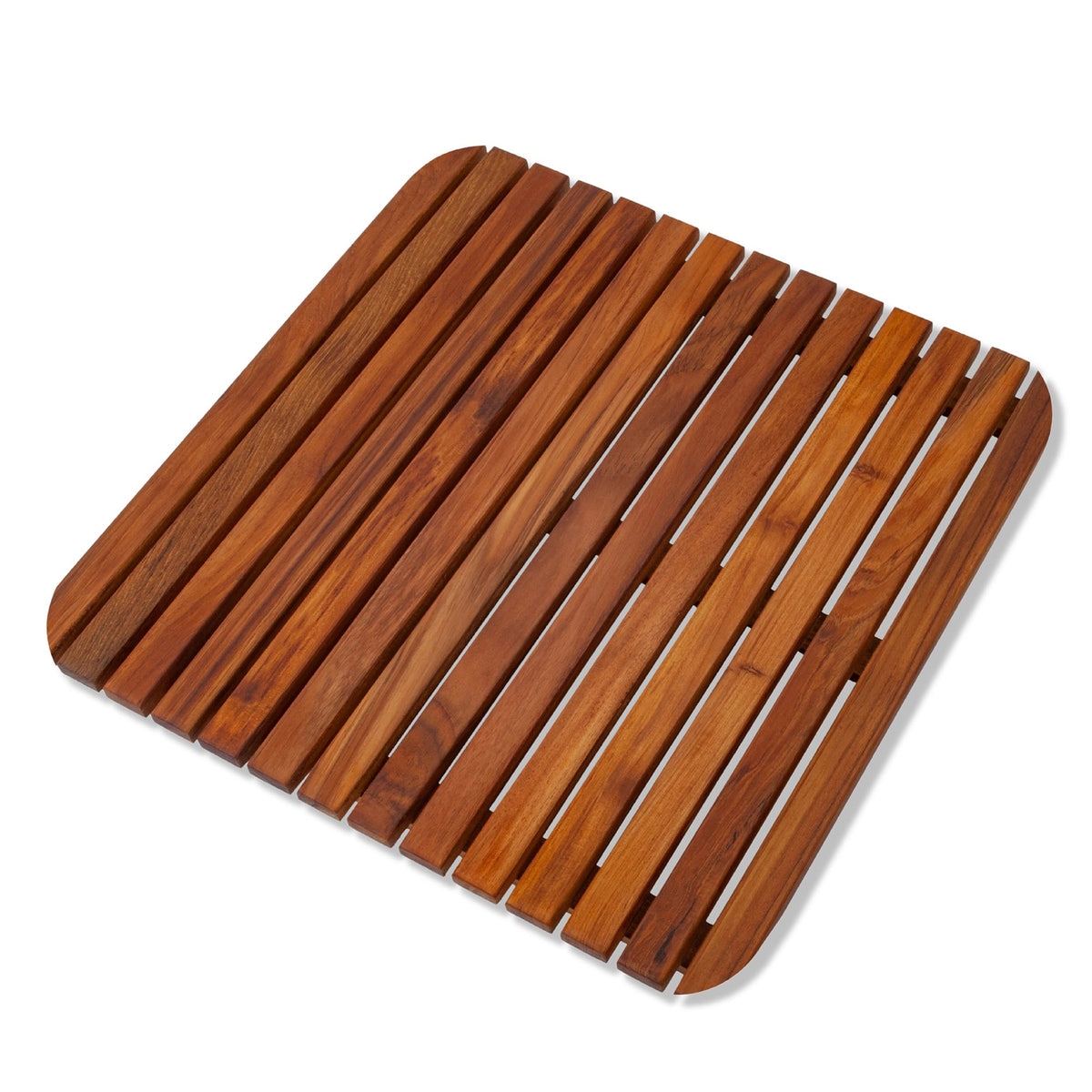 Teak Shower Mat, Redfish Oiled 19.6″ x 19.6″ for Bath Floors, Shower Areas and Everyday Bathroom Use image 2