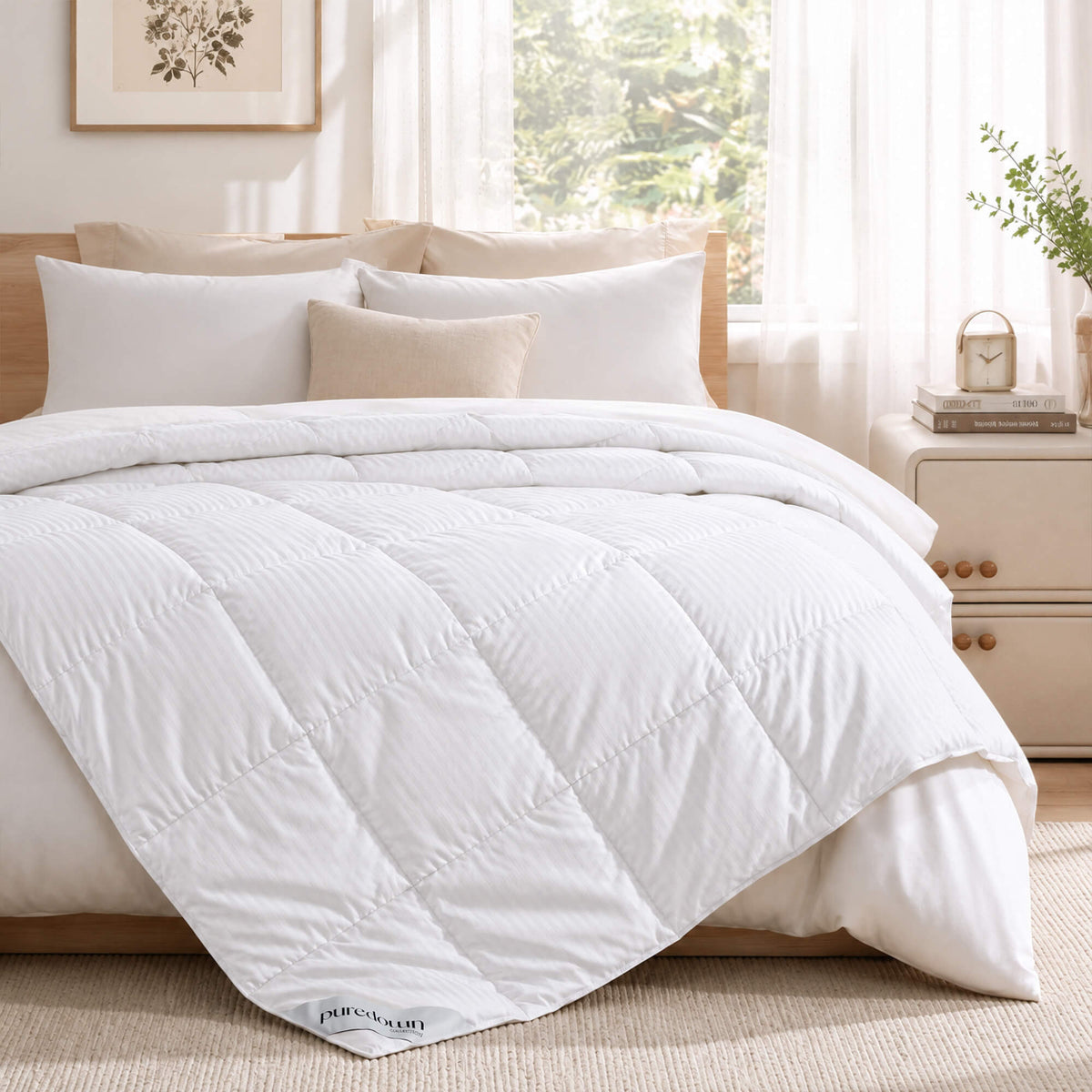 Cozy Throw Blanket, Cotton Oversized Down, Lightweight Design, Breathable Construction for Living Rooms, Bedrooms and Everyday Lounging image 2