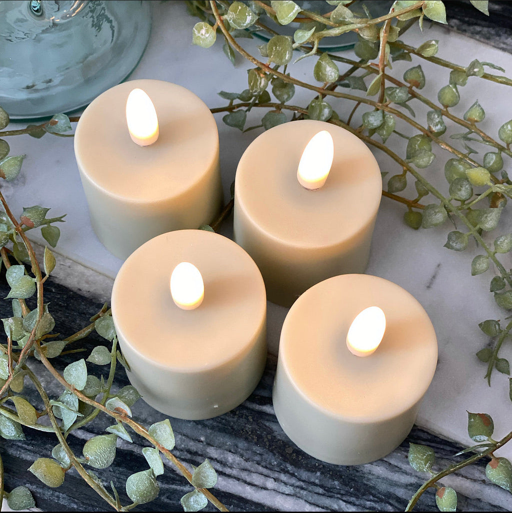 Decorative Candle, Rechargeable Flameless Votive Set of 4 for Entryways, Mantels and Everyday Home Ambience image 2