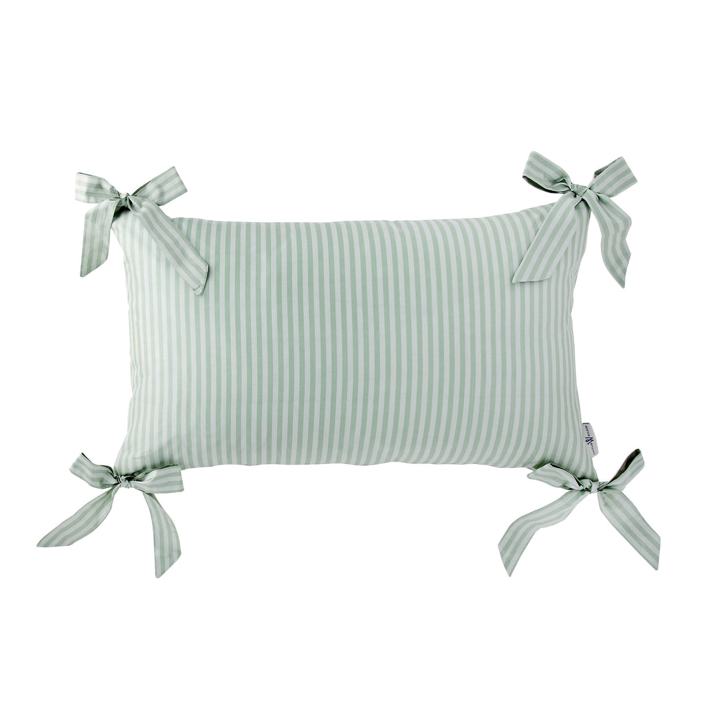 Decorative Pillow Cover Set, Noelle Bow in Wintergreen for Sofas, Beds and Living Room Accents, 3 Size Options image 2