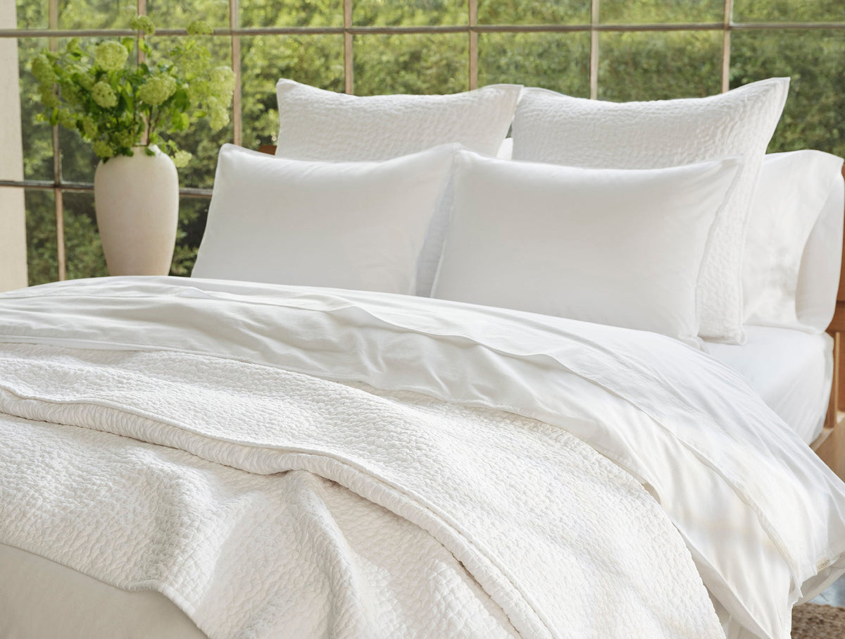 Bed Sheet Set, Organic Crinkled Percale, Lightweight Design for Everyday Bedroom Comfort and Guest Rooms, 5 Size Options image 2
