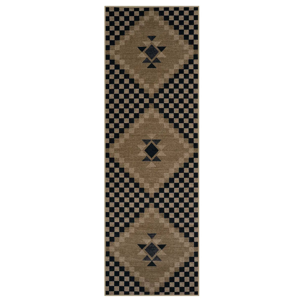 Area Rug, Lunette Washable Tribal Soft Easy Jute Black, Stain-Resistant Finish for Living Rooms, Bedrooms and Entryways, 3 Size Options image 2