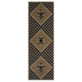 Area Rug, Lunette Washable Tribal Soft Easy Jute Black, Stain-Resistant Finish for Living Rooms, Bedrooms and Entryways, 3 Size Options image 2