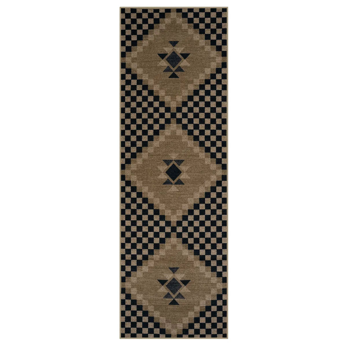 Area Rug, Lunette Washable Tribal Soft Easy Jute Black, Stain-Resistant Finish for Living Rooms, Bedrooms and Entryways, 3 Size Options image 2