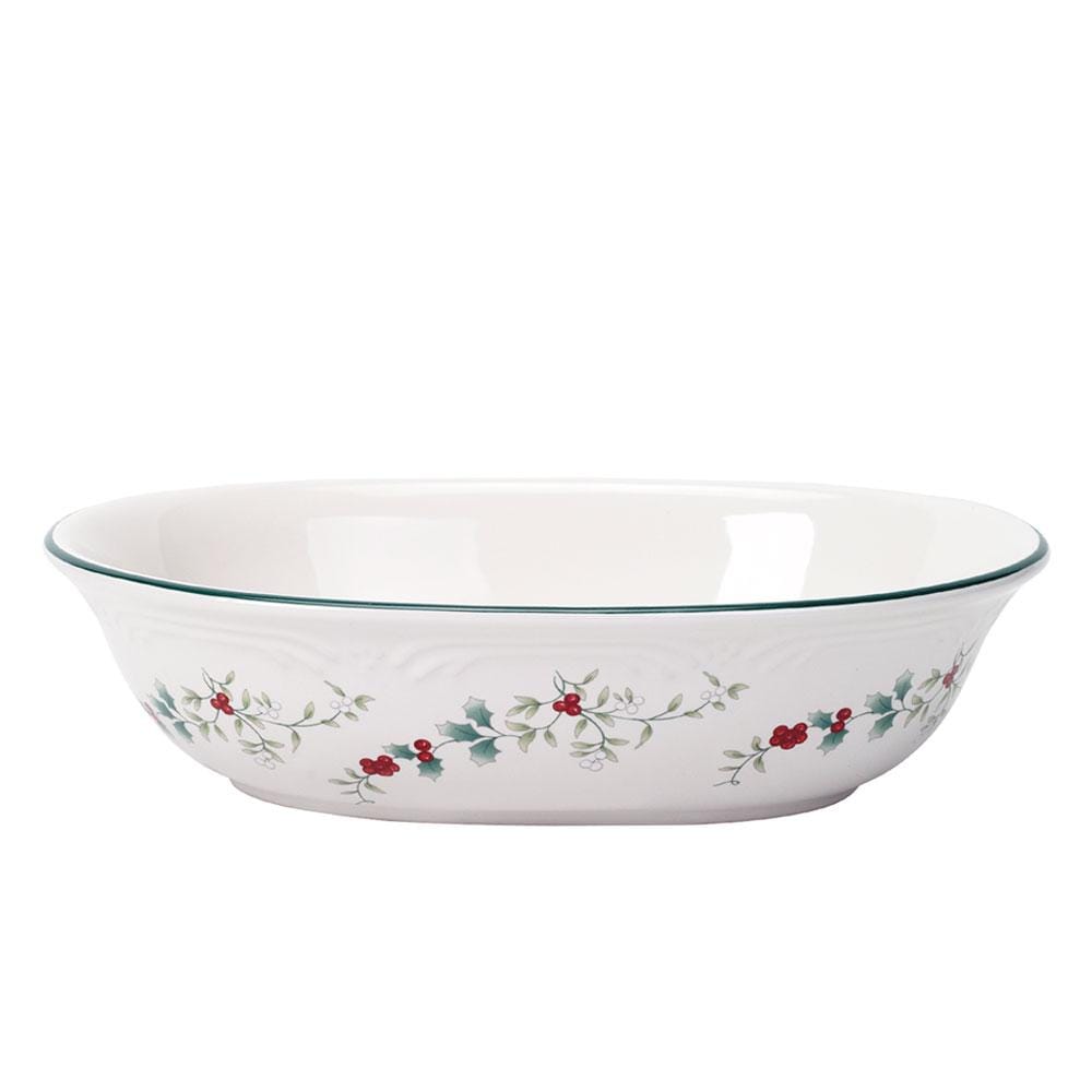 Dinnerware, Winterberry Oval Vegetable Bowl, Dishwasher-Safe Care for Everyday Meals and Table Settings image 2