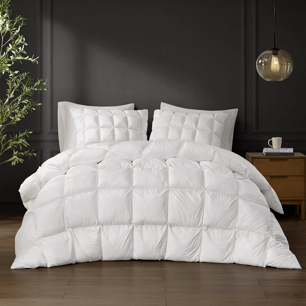 Down & Feather Comforter, Stay Puffed Overfilled Alternative, Breathable Construction for Everyday Bedding and Comfortable Sleep image 2