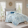 Bed Comforter, Isla 8 Piece Cotton Floral Printed Reversible, Machine-Washable Care for Year-Round Bedroom Comfort and Restful Sleep image 2