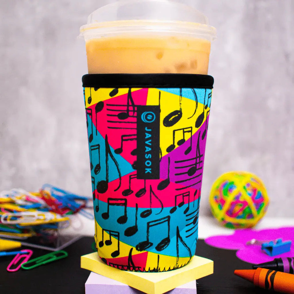 Reusable Cup Sleeve, Music to My Ears, Neoprene Construction for Coffee Cups, Daily Commutes and Dry Hands image 2