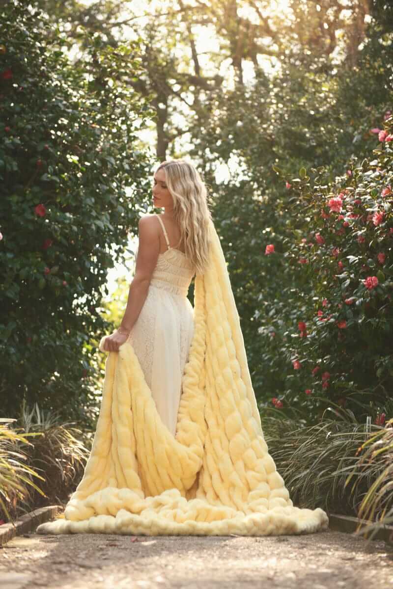 Cozy Throw Blanket, Hugs Butter Yellow for Sofas, Beds and Relaxing at Home, 5 Size Options image 2