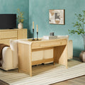 Writing Desk, Chantelle Modern Curved for Bedroom Workspaces, Home Offices and Daily Writing, 2 Color Options image 2