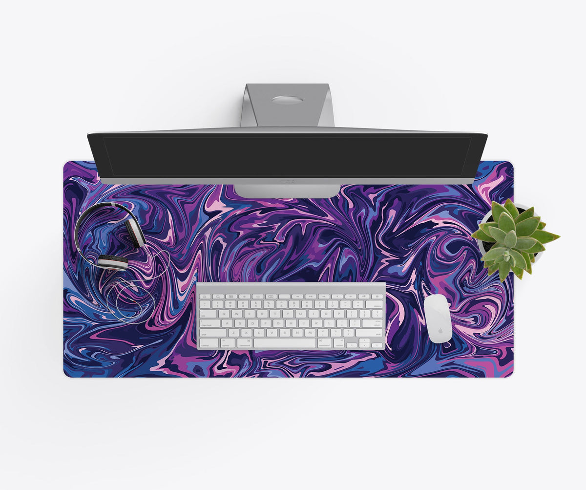 Desk Mat, Purple Storm, Machine-Washable Care, Non-Slip Design for Workspaces, Desks and Everyday Productivity, 4 Size Options image 2