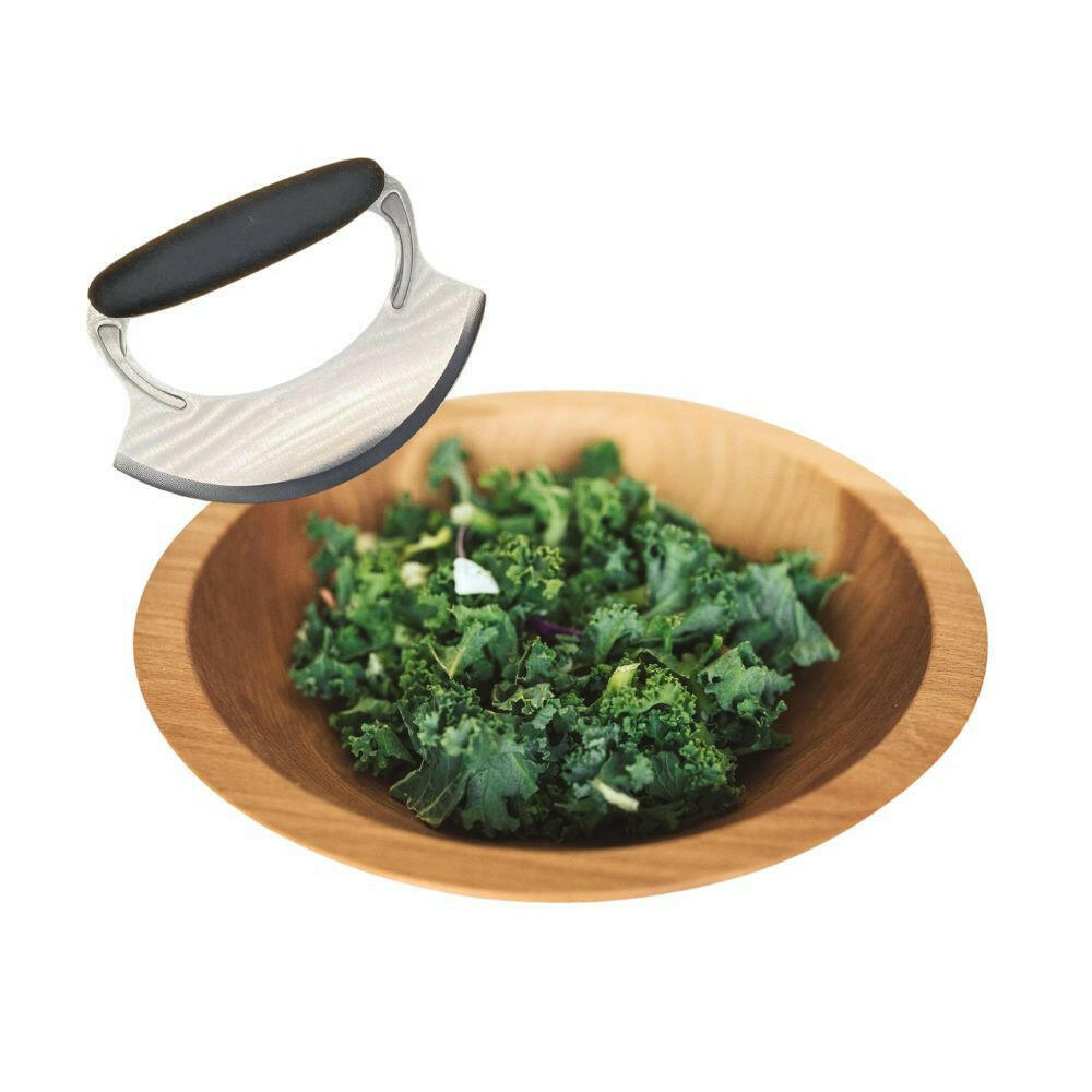 Dinnerware, Caesar Salad for One, 9" Wooden Chop with New, Stainless Steel Construction for Family Dining, Serving and Entertaining image 2