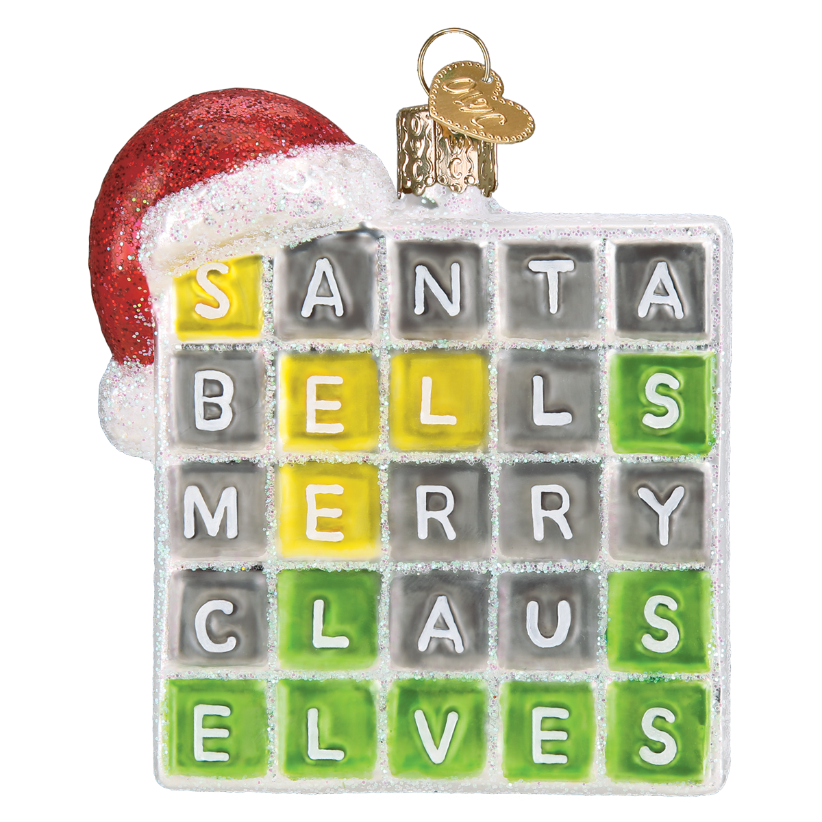 Seasonal Home Decor, Merry Words Ornament for Mantels, Tables and Seasonal Decorating, Designed for Everyday Home Use image 2