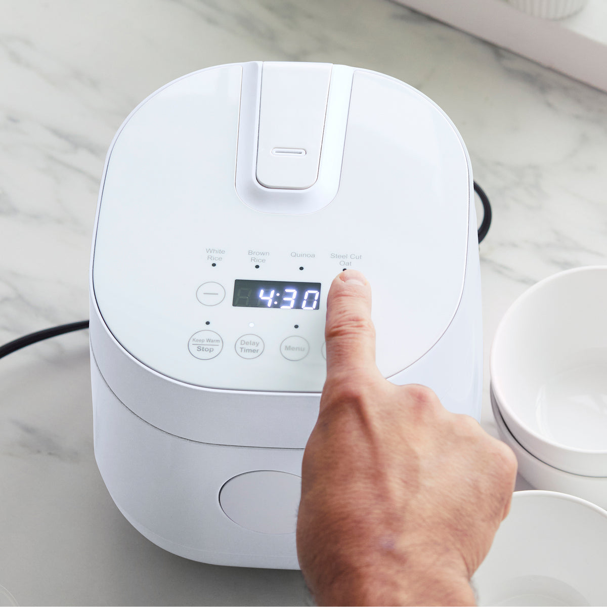 Drinkware, GreenLife 4 Cup Rice & Grains Cooker White for Everyday Drinks, Home and Entertaining image 3
