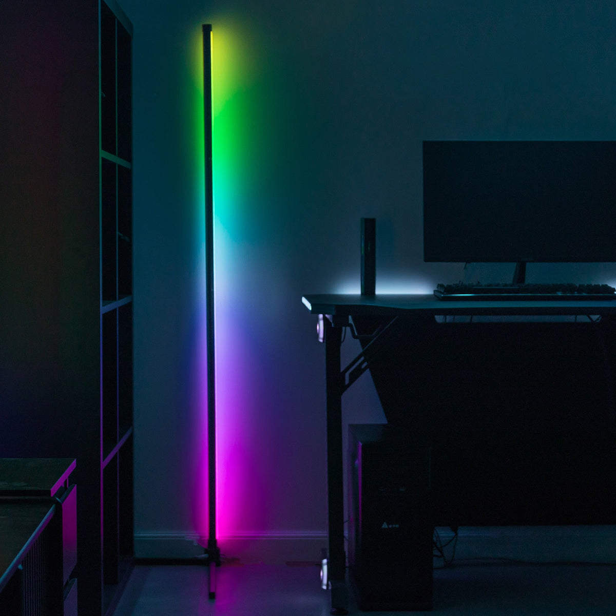 Home Lighting, Modern RGB Corner Floor Lamp GT050 for Desks, Side Tables and Warm Room Lighting, 2 style Options image 3