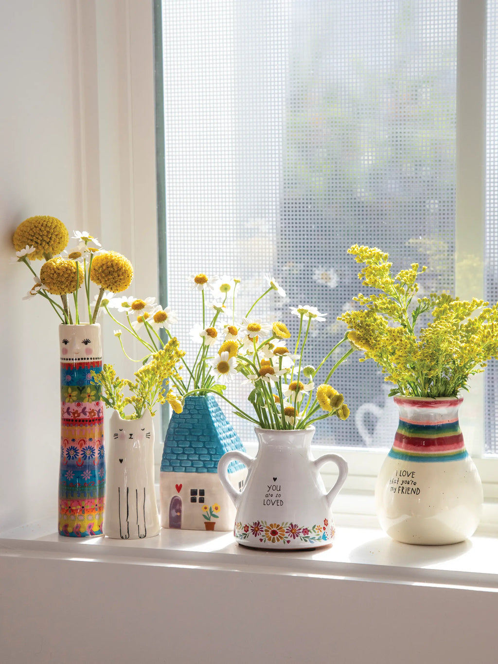 Decorative Vase, Folk Friend Bud Folk Lady for Tabletop Arrangements and Home Decor, Designed for Flowers, Shelves and Living Spaces image 3