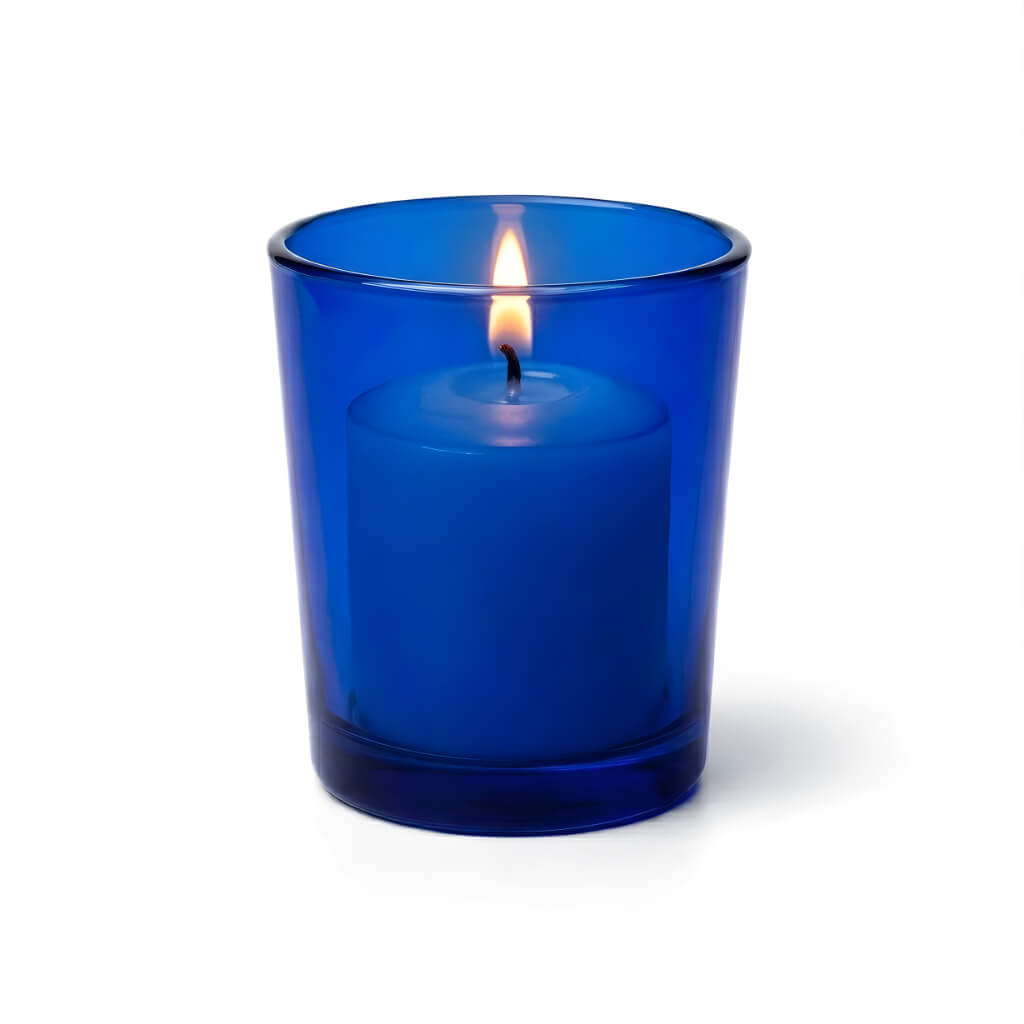 Votive Candle Holder Set, Blue 12 Pack for Home Candle Displays and Table Centerpieces, Designed for Everyday Home Use image 3