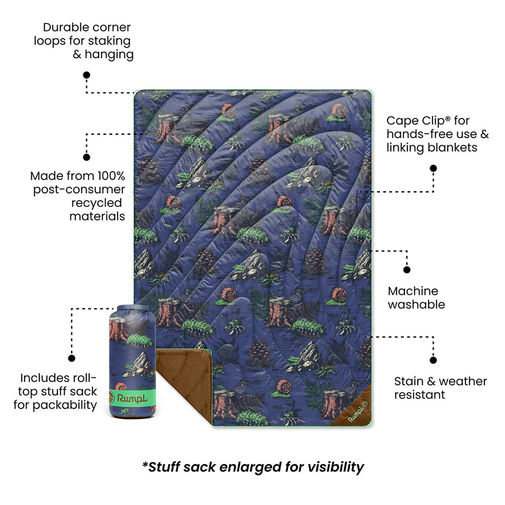 Puffy Blanket, Original Forest Floor, Weather-Resistant Shell for Outdoor Seating, Travel and Camping Comfort image 3
