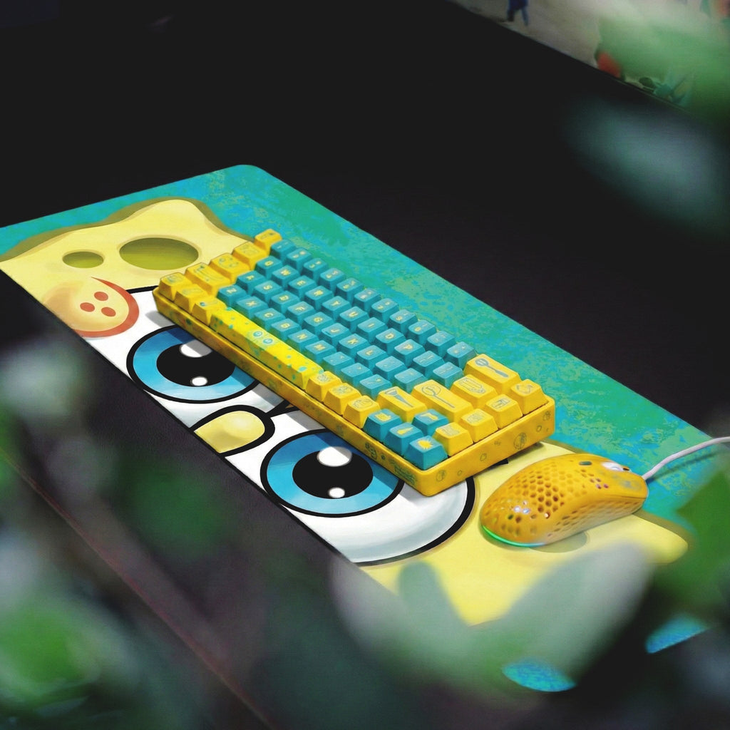 Desk Mat, Oni Deskpad SpongeBob Eyes, Non-Slip Design for Home Offices, Gaming and Daily Computer Work image 3