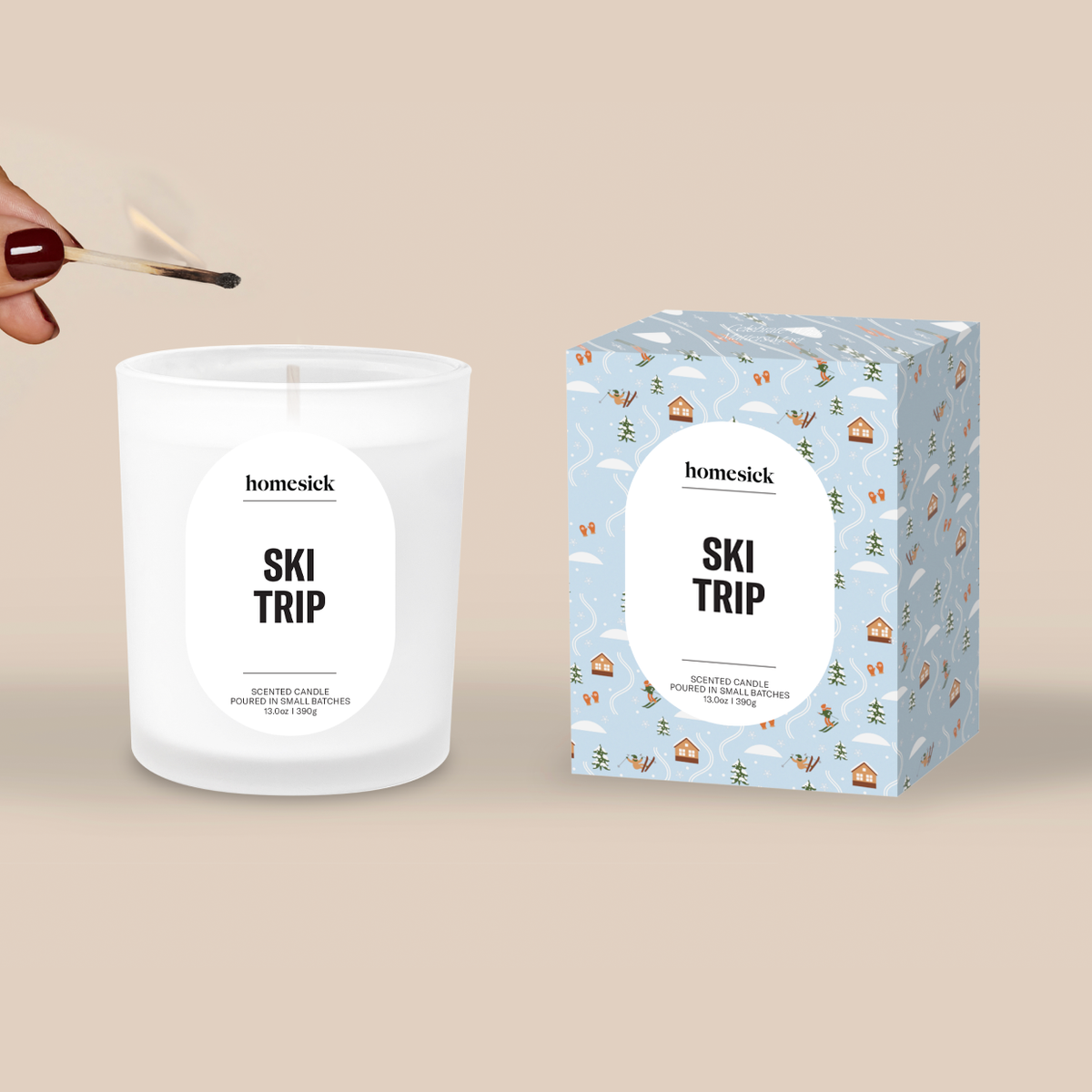 Decorative Candle, Ski Trip for Entryways, Mantels and Everyday Home Ambience, Designed for Living Rooms, Bedrooms and Relaxing Evenings image 3