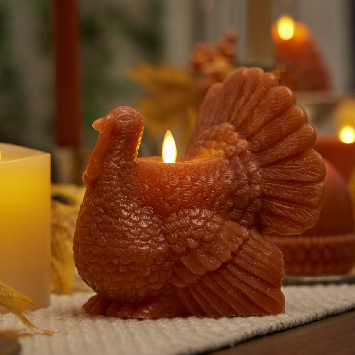 Flameless Candle, Adobe Turkey for Mantels, Entryways and Holiday Displays, Designed for Everyday Home Use image 3
