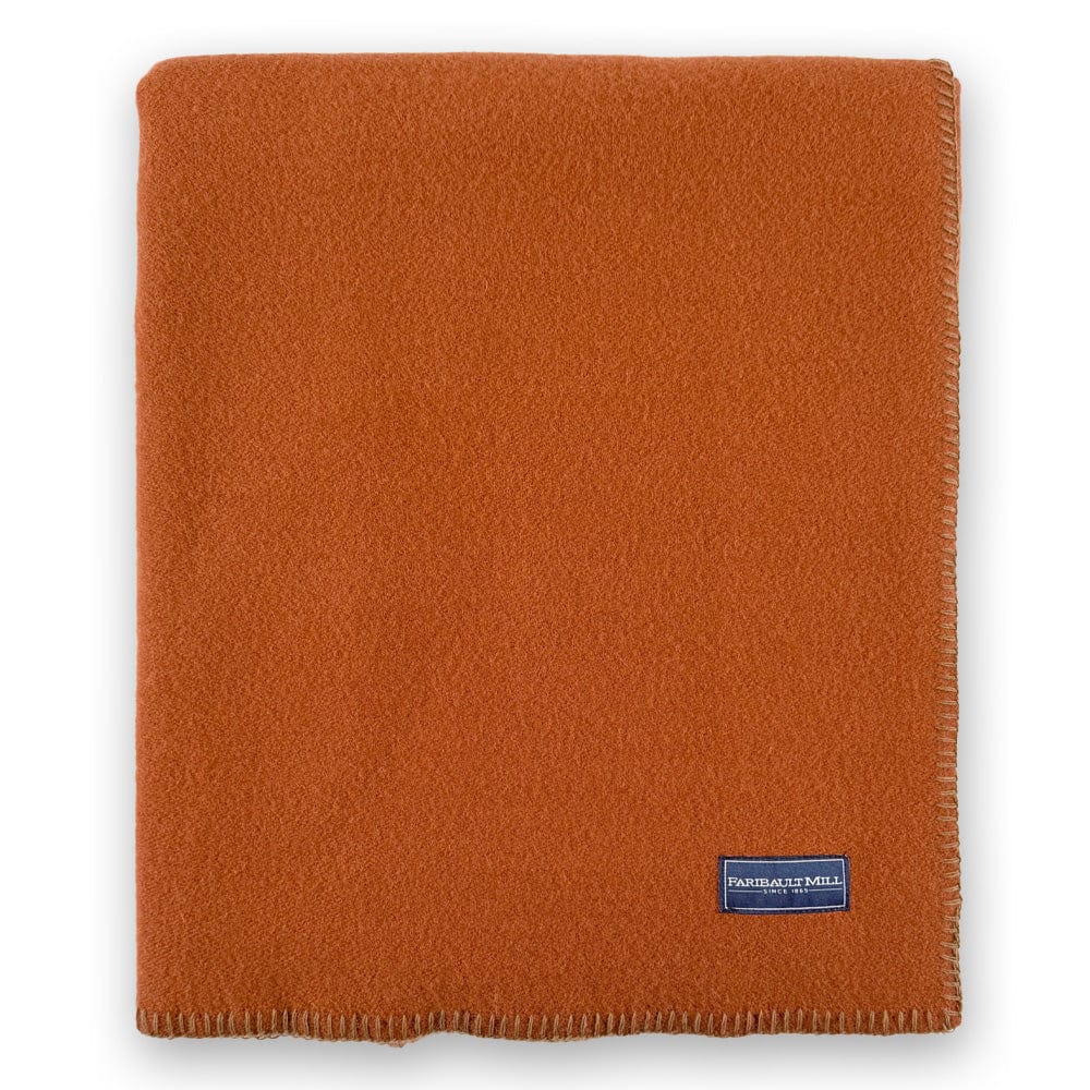 Cozy Throw Blanket, Pure & Simple Wool Terracotta, Lightweight Design for Living Rooms, Bedrooms and Everyday Lounging, 4 Size Options image 3